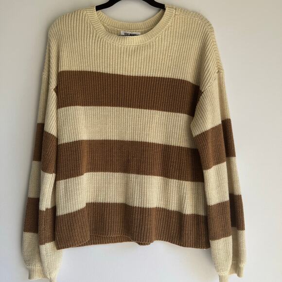 NWT Cute Women's Steve Madden Stripped Brown and Tan Sweater Size XL - Picture 2 of 8